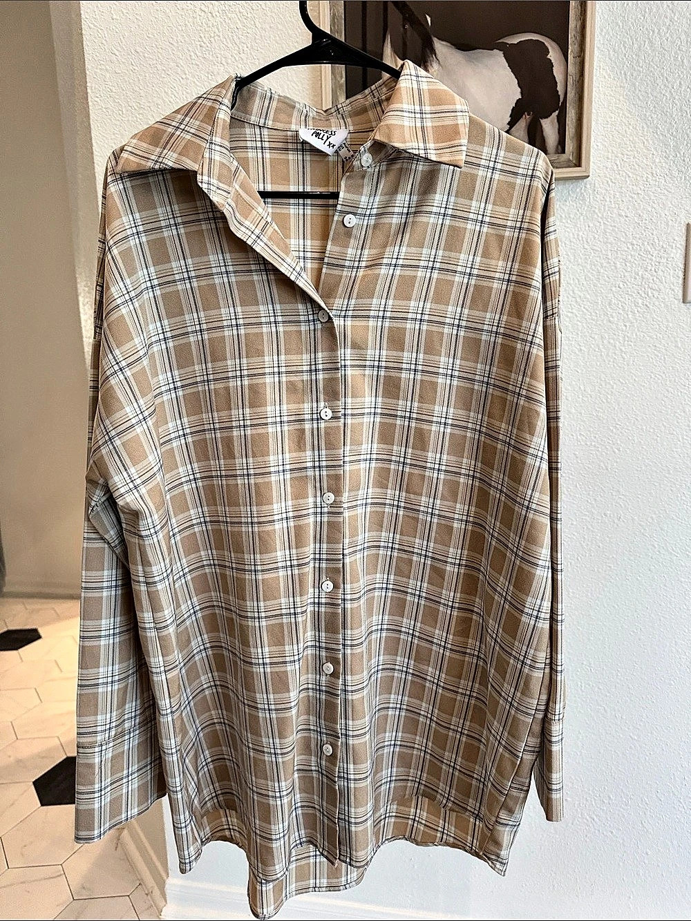 Princess Polly Plaid Oversized Button Down Dress